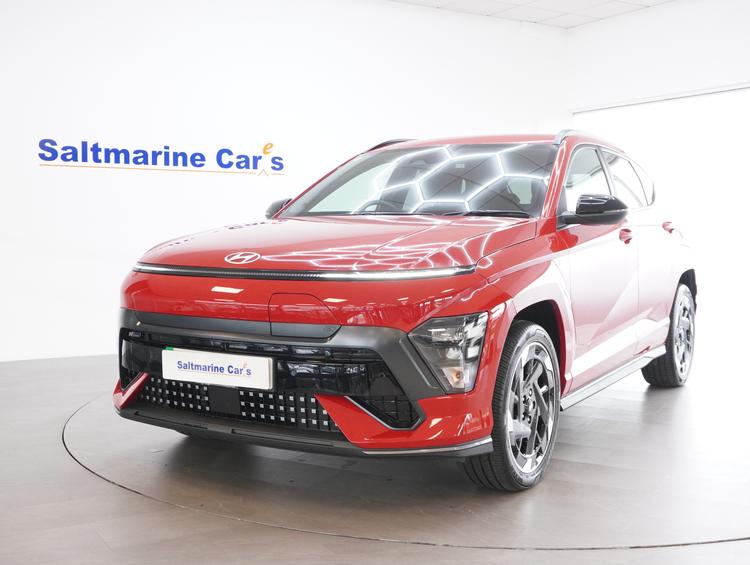 Used 2025 Hyundai KONA 65.4kWh N Line SUV Electric Auto (218 ps) NI Reg Red at #sitename#