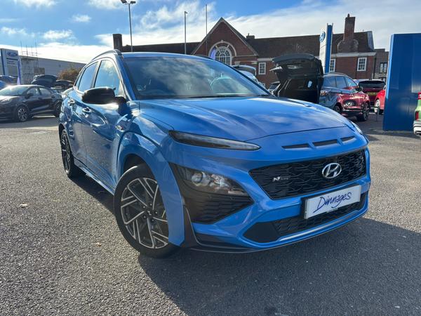 Used 2021 Hyundai KONA 1.0 T-GDi MHEV N Line SUV 5dr Petrol Hybrid Manual Euro 6 (s/s) (120 ps) Surfy Blue at Dinnages