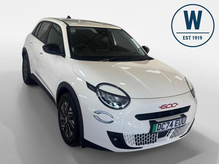 Used 2024 Fiat 600e 54kWh RED SUV 5dr Electric Auto (156 ps) White at Windsors of Wallasey