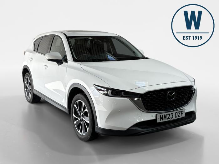 Used 2023 Mazda CX-5 2.0 e-SKYACTIV G MHEV Exclusive-Line SUV 5dr Petrol Manual Euro 6 (s/s) (165 ps) White at Gravells
