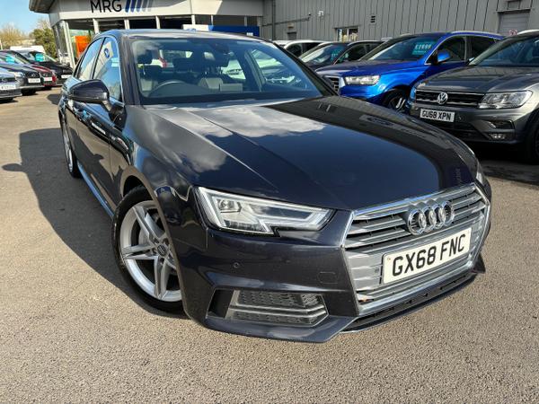 Used 2018 AUDI A4 2.0 TDI 190 S Line 4dr S Tronic [Leather/Alc] at Chippenham Motor Company