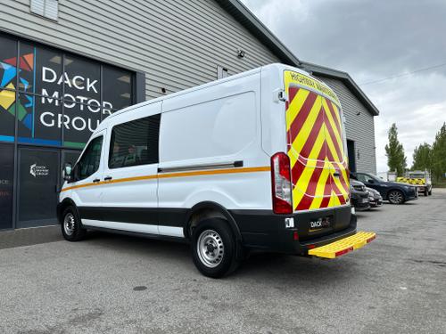 Used 2023 Ford Transit 2.0 350 EcoBlue Leader Crew Van Double Cab 6dr Diesel Manual FWD L3 H2 Euro 6 (s/s) (130 ps) White at Dack Vans