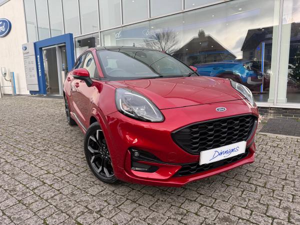 Used 2023 Ford Puma 1.0T EcoBoost MHEV ST-Line X SUV 5dr Petrol Hybrid Manual Euro 6 (s/s) (125 ps) Red at Dinnages