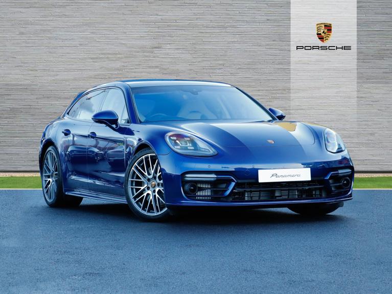 Used 2024 PORSCHE Panamera 2.9 V6 E-Hybrid 17.9kWh 4 Platinum Edition Sport Turismo 5dr Petrol Plug-in Hybrid PDK 4WD Euro 6 (s/s) (462 ps) Gentian Blue Metallic at JCT600