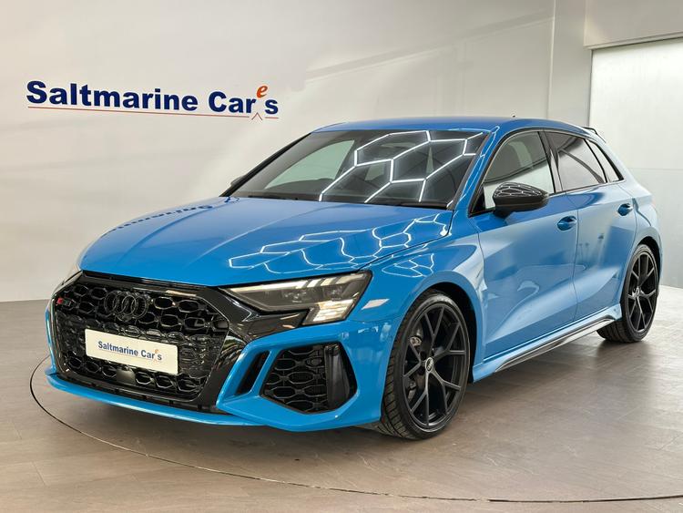 Used 2022 Audi RS3 2.5 TFSI Carbon Black Sportback 5dr Petrol S Tronic quattro Euro 6 (s/s) (400 ps) Blue at #sitename#