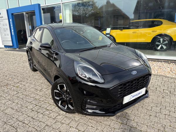 Used 2023 Ford Puma 1.0T EcoBoost MHEV ST-Line X SUV 5dr Petrol Hybrid Manual Euro 6 (s/s) (125 ps) Agate Black at Dinnages