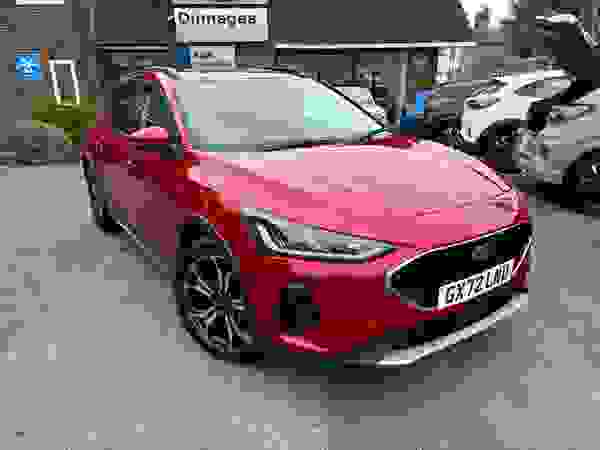 Used 2022 Ford Focus 1.0T EcoBoost MHEV Active Vignale Hatchback 5dr Petrol Hybrid DCT Euro 6 (s/s) (155 ps) Fantastic Red at Dinnages