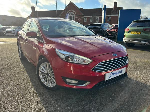 Used 2017 Ford Focus 1.0T EcoBoost Titanium X Hatchback 5dr Petrol Manual Euro 6 (s/s) (125 ps) Candy Red at Dinnages