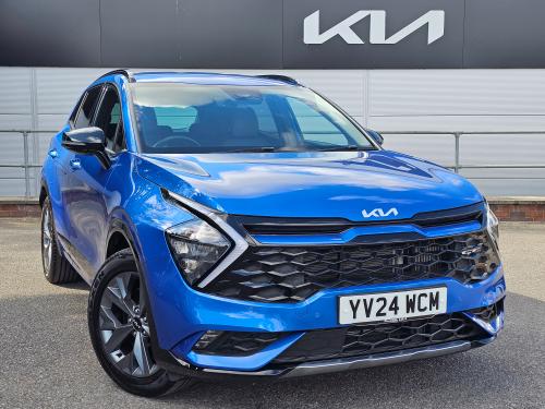 Used 2024 Kia Sportage 1.6 h T-GDi GT-Line SUV 5dr Petrol Hybrid Auto Euro 6 (s/s) (226 bhp) Blue at Piccadilly Motors