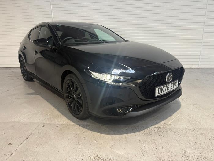 Used 2026 Mazda Mazda3 2.0 e-SKYACTIV-X MHEV Exclusive-Line Hatchback 5dr Petrol Manual Euro 6 (s/s) (186 ps) JET BLACK METALLIC at Windsors of Wallasey