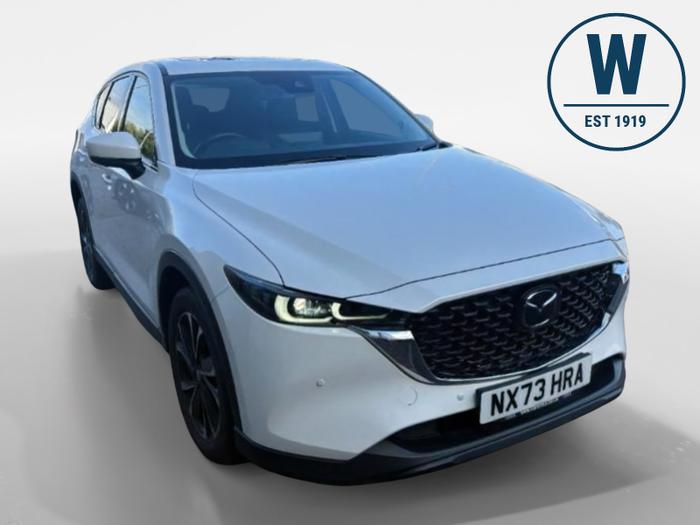 Used 2023 Mazda CX-5 2.0 e-SKYACTIV G MHEV Exclusive-Line SUV 5dr Petrol Manual Euro 6 (s/s) (165 ps) White at Gravells