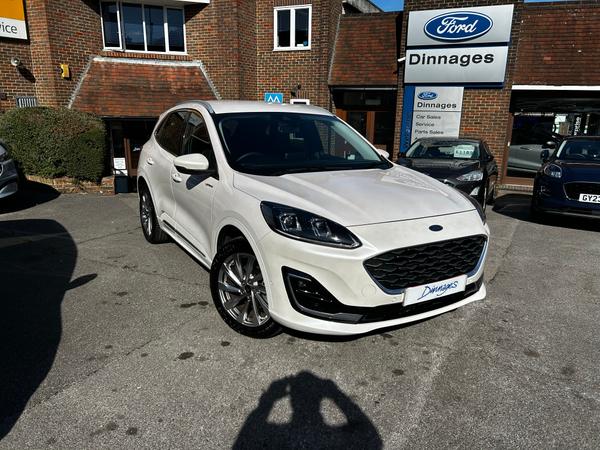 Used 2022 Ford Kuga 2.5 Duratec 14.4kWh Vignale SUV 5dr Petrol Plug-in Hybrid CVT Euro 6 (s/s) (225 ps) White Platinum at Dinnages