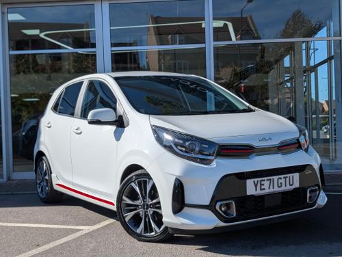 Used 2021 Kia Picanto 1.0 T-GDi GT-Line Hatchback 5dr Petrol Manual Euro 6 (s/s) (99 bhp) White at Piccadilly Motors