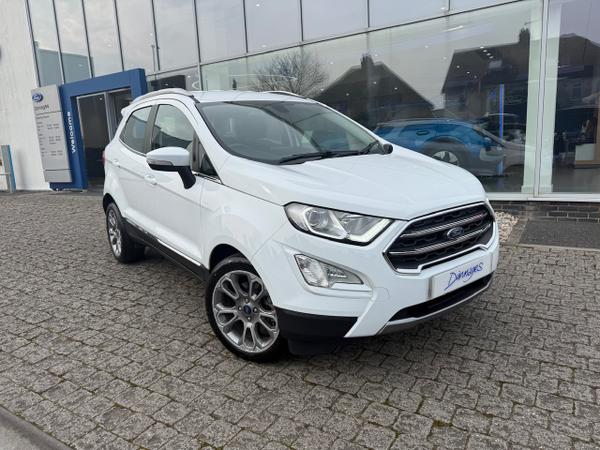 Used 2019 Ford EcoSport 1.0T EcoBoost GPF Titanium SUV 5dr Petrol Auto Euro 6 (s/s) (125 ps) Frozen White at Dinnages