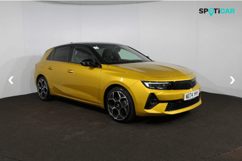 Used 2024 Vauxhall Astra 1.2 Turbo Ultimate Hatchback 5dr Petrol Manual Euro 6 (s/s) (130 ps) Yellow at West End Motors Bodmin