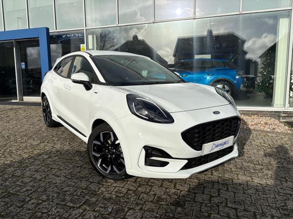Used 2023 Ford Puma 1.0T EcoBoost MHEV ST-Line X SUV 5dr Petrol Hybrid Manual Euro 6 (s/s) (125 ps) Frozen White at Dinnages