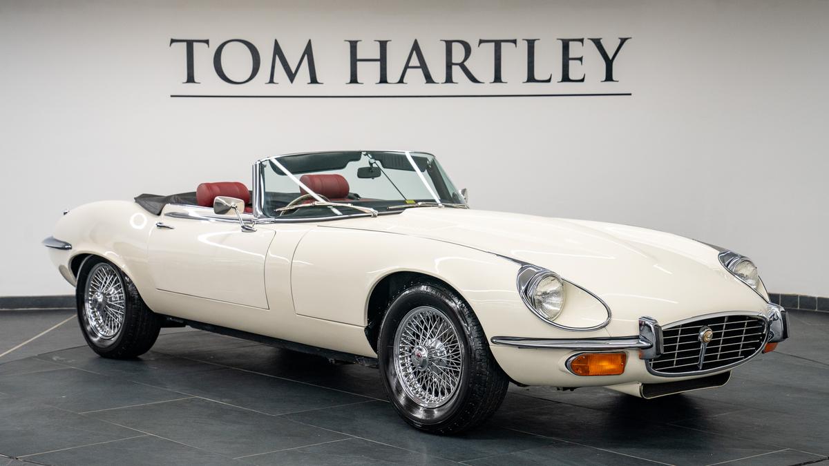 Used 1974 Jaguar E-Type Series III V12 Roadster Old English White at Tom Hartley
