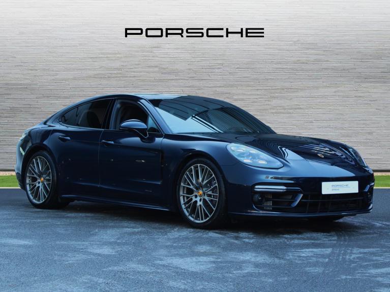 Used 2023 PORSCHE Panamera 2.9 V6 E-Hybrid 17.9kWh 4 Platinum Edition Saloon 5dr Petrol Plug-in Hybrid PDK 4WD Euro 6 (s/s) (462 ps) Blue at JCT600