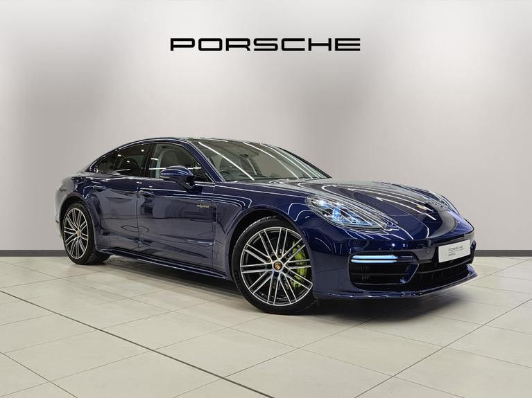 Used 2022 PORSCHE Panamera 2.9 V6 4 Platinum Edition E-Hybrid 5dr PDK Gentian Blue Metallic at JCT600