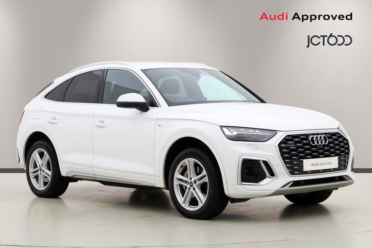 Used 2021 AUDI Q5 2.0 TFSIe 50 S line Sportback 5dr Petrol Plug-in Hybrid S Tronic quattro Euro 6 (s/s) 17.9kWh (299 ps) White at JCT600