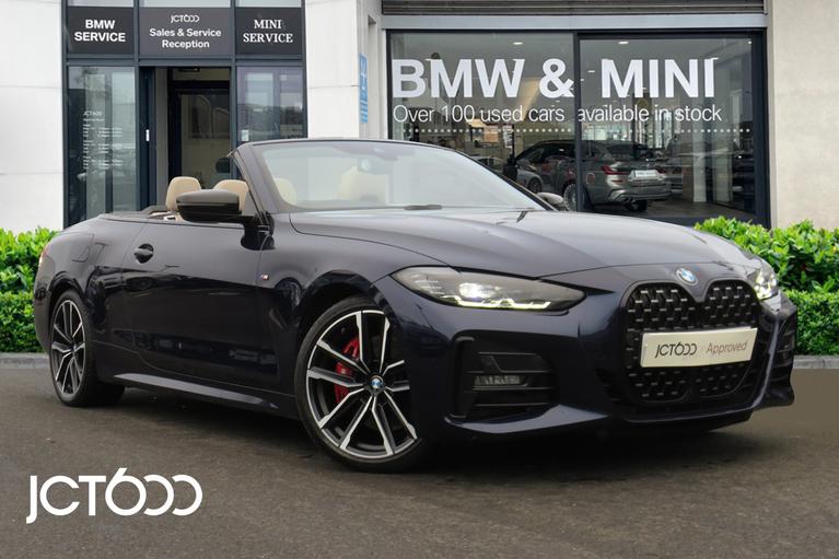 Used 2022 BMW 4 Series 420d M Sport Pro Edition Convertible Tanzanite Blue at JCT600