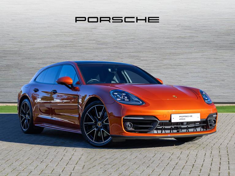 Used 2021 PORSCHE Panamera 2.9 V6 E-Hybrid 17.9kWh 4 Sport Turismo 5dr Petrol Plug-in Hybrid PDK 4WD Euro 6 (s/s) (3.6 kW Charger) (462 ps) Orange at JCT600