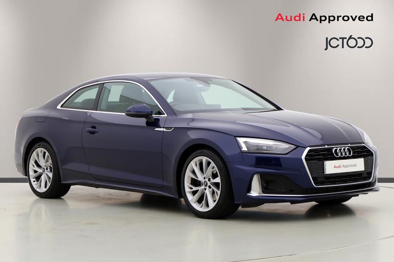 Used 2022 Audi A5 2.0 TFSI 35 Sport Coupe 2dr Petrol S Tronic Euro 6 (s/s) (150 ps) Blue at JCT600