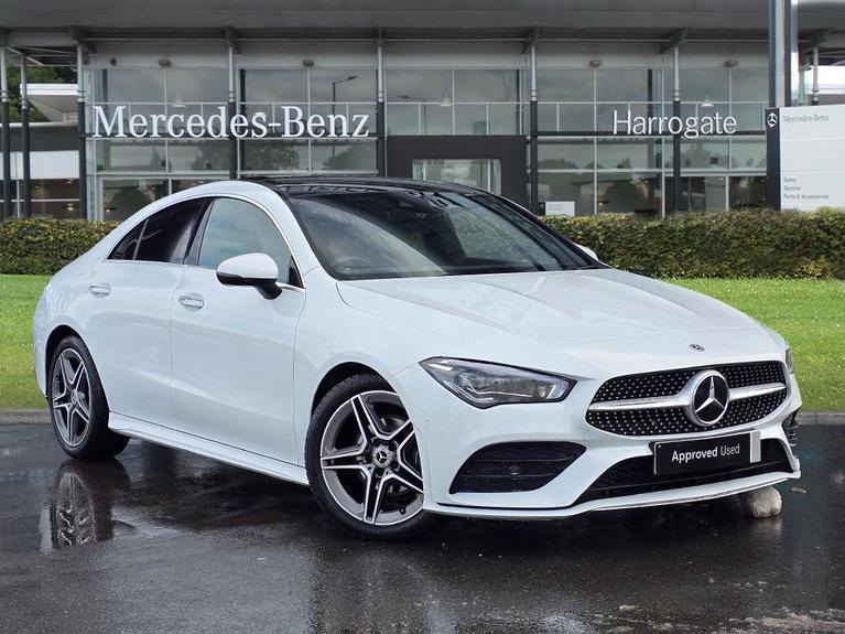 Used 2021 MERCEDES-BENZ CLA Class 1.3 CLA180 AMG Line Premium Plus Coupe 4dr Petrol 7G-DCT Euro 6 (s/s) (136 ps) Digital White Metallic at JCT600