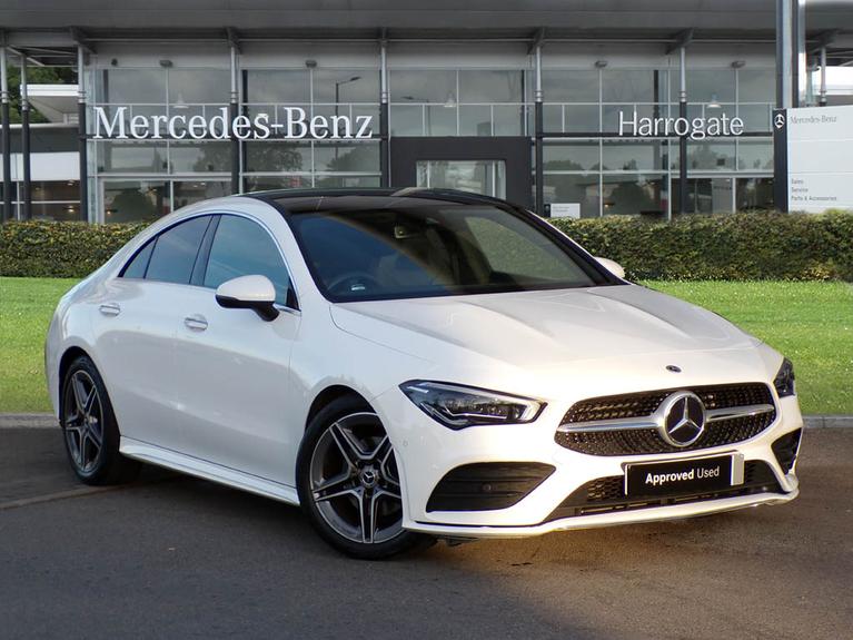 Used 2021 MERCEDES-BENZ CLA Class 1.3 CLA180 AMG Line (Premium Plus 2) Coupe 4dr Petrol 7G-DCT Euro 6 (s/s) (136 ps) Polar White at JCT600