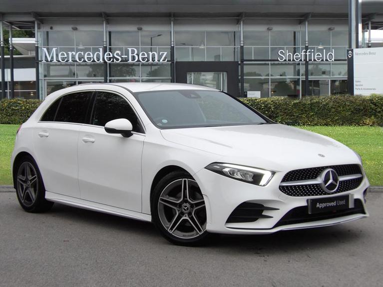 Used 2020 MERCEDES-BENZ A Class 1.5 A180d AMG Line Hatchback 5dr Diesel 7G-DCT Euro 6 (s/s) (116 ps) White at JCT600