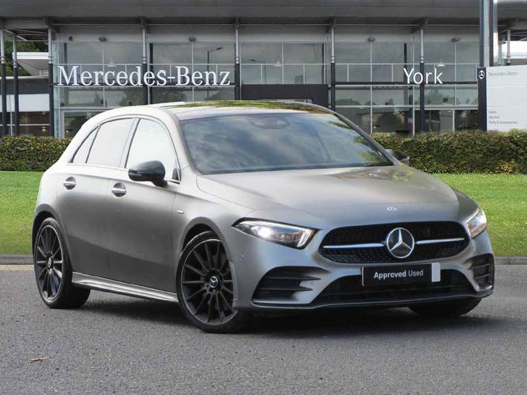 Used 2021 MERCEDES-BENZ A Class 2.0 A250 Exclusive Edition Plus Hatchback 5dr Petrol 7G-DCT Euro 6 (s/s) (224 ps) Grey at JCT600