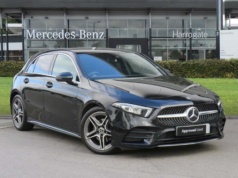 Used 2020 MERCEDES-BENZ A Class 1.3 A180 AMG Line Hatchback 5dr Petrol 7G-DCT Euro 6 (s/s) (136 ps) Cosmos Black Metallic at JCT600