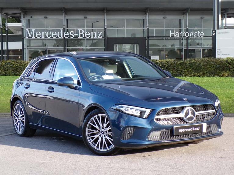 Used 2021 MERCEDES-BENZ A Class 1.3 A180 Sport Edition (Executive) Hatchback 5dr Petrol 7G-DCT Euro 6 (s/s) (136 ps) Denim Blue at JCT600