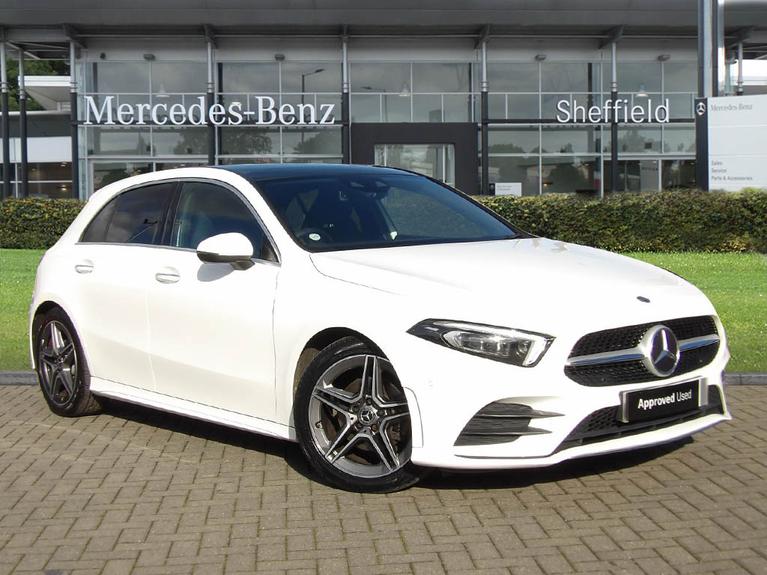 Used 2020 MERCEDES-BENZ A Class 1.3 A180 AMG Line (Premium Plus 2) Hatchback 5dr Petrol Manual Euro 6 (s/s) (136 ps) White at JCT600