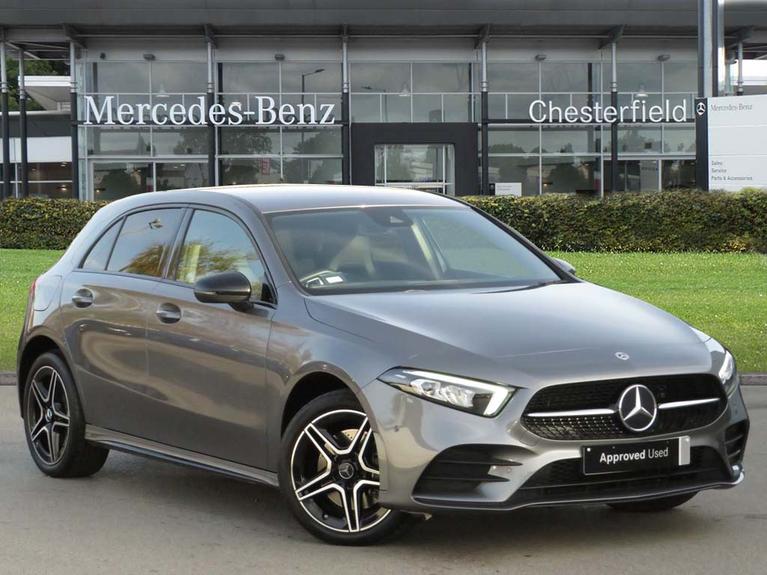 Used 2021 MERCEDES-BENZ A Class 1.3 A250e 15.6kWh AMG Line Edition (Executive) Hatchback 5dr Petrol Plug-in Hybrid 8G-DCT Euro 6 (s/s) (218 ps) Grey at JCT600