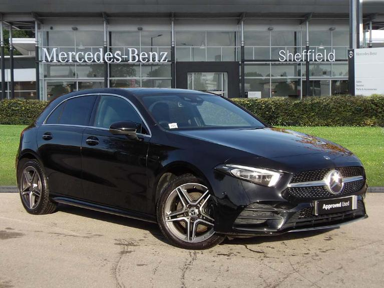 Used 2021 MERCEDES-BENZ A Class 1.3 A250e 15.6kWh AMG Line Edition (Premium Plus) Hatchback 5dr Petrol Plug-in Hybrid 8G-DCT Euro 6 (s/s) (218 ps) Black at JCT600