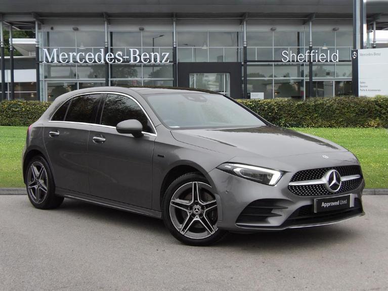 Used 2020 MERCEDES-BENZ A Class 1.3 A250e 15.6kWh AMG Line (Premium Plus 2) Hatchback 5dr Petrol Plug-in Hybrid 8G-DCT Euro 6 (s/s) (218 ps) Grey at JCT600