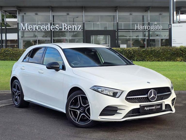 Used 2021 MERCEDES-BENZ A Class 1.3 A250e 15.6kWh AMG Line Edition Hatchback 5dr Petrol Plug-in Hybrid 8G-DCT Euro 6 (s/s) (218 ps) Polar White at JCT600