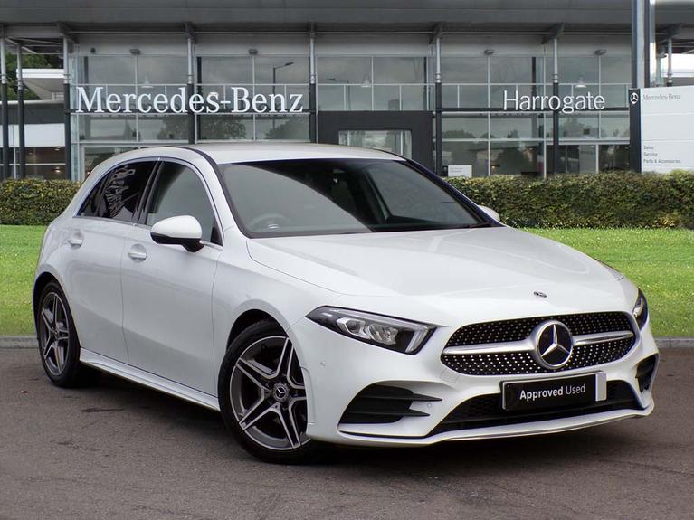 Used 2021 MERCEDES-BENZ A Class 1.3 A200 AMG Line (Executive) Hatchback 5dr Petrol 7G-DCT Euro 6 (s/s) (163 ps) Digital White Metallic at JCT600