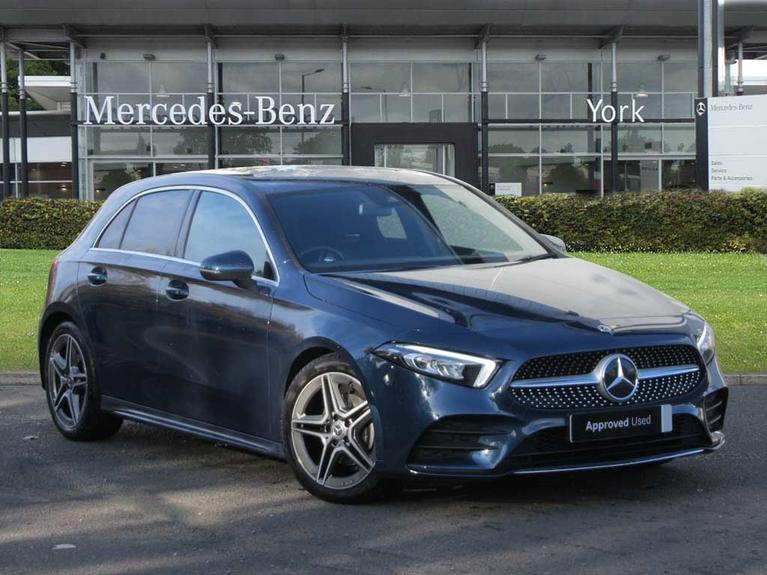 Used 2021 MERCEDES-BENZ A Class 1.3 A200 AMG Line Hatchback 5dr Petrol 7G-DCT Euro 6 (s/s) (163 ps) Blue at JCT600