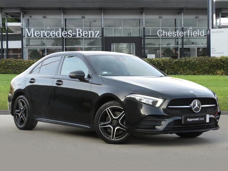 Used 2021 MERCEDES-BENZ A Class 1.3 A250e 15.6kWh AMG Line Edition Saloon 4dr Petrol Plug-in Hybrid 8G-DCT Euro 6 (s/s) (218 ps) Black at JCT600