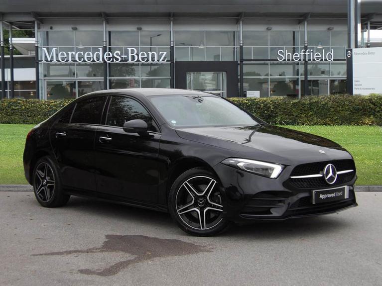 Used 2022 MERCEDES-BENZ A Class 1.3 A250e 15.6kWh AMG Line Edition (Premium Plus) Saloon 4dr Petrol Plug-in Hybrid 8G-DCT Euro 6 (s/s) (218 ps) Black at JCT600