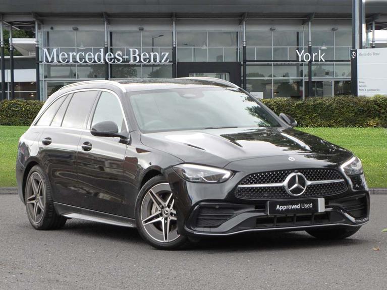 Used 2022 MERCEDES-BENZ C Class 1.5 C200h MHEV AMG Line Estate 5dr Petrol Hybrid G-Tronic+ Euro 6 (s/s) (224 ps) Black at JCT600