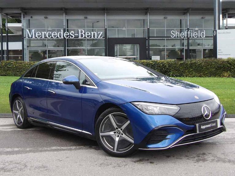 Used 2022 Mercedes-Benz Eqe EQE 350+ 91kWh AMG Line (Premium) Saloon 4dr Electric Auto (292 ps) Blue at JCT600