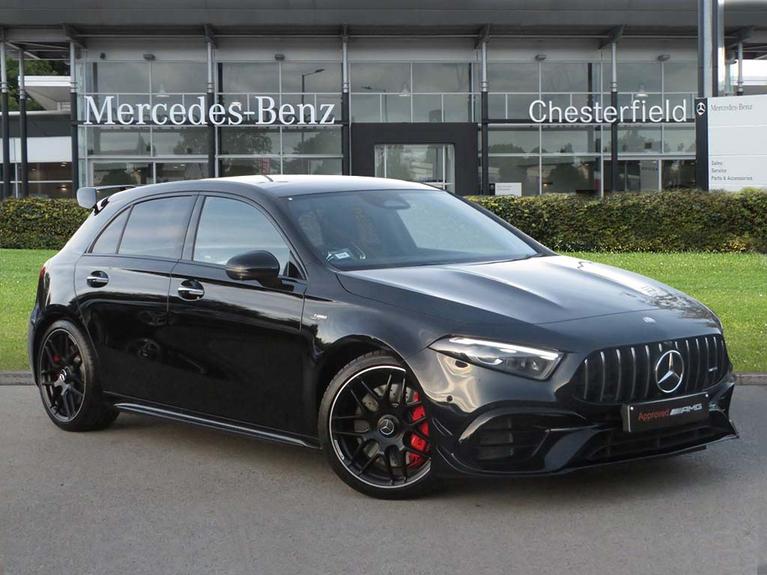 Used 2024 MERCEDES-BENZ A Class 2.0 A45 AMG S Plus Hatchback 5dr Petrol 8G-DCT 4MATIC+ Euro 6 (s/s) (421 ps) Black at JCT600