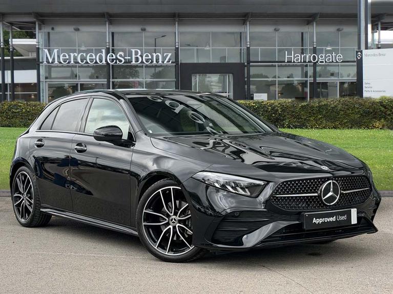 Used 2026 MERCEDES-BENZ A Class 1.3 A180h MHEV AMG Line (Premium) Hatchback 5dr Petrol Hybrid 7G-DCT Euro 6 (s/s) (150 ps) Cosmos Black at JCT600