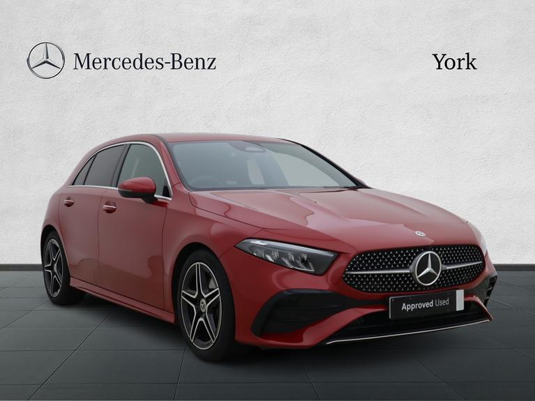 Used 2025 MERCEDES-BENZ A Class 1.3 A180h MHEV AMG Line (Executive) Hatchback 5dr Petrol Hybrid 7G-DCT Euro 6 (s/s) (150 ps) Red at JCT600