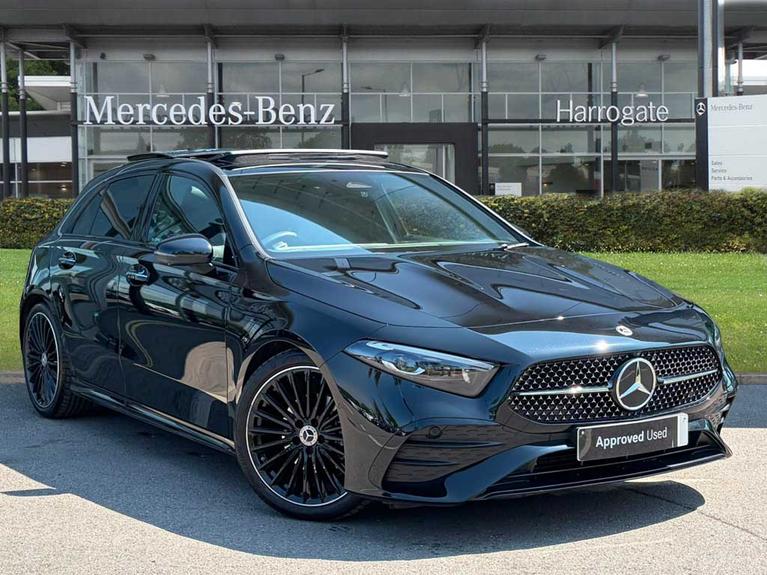 Used 2026 MERCEDES-BENZ A Class 1.3 A200h MHEV AMG Line (Premium Plus) Hatchback 5dr Petrol Hybrid 7G-DCT Euro 6 (s/s) (177 ps) Cosmos Black at JCT600