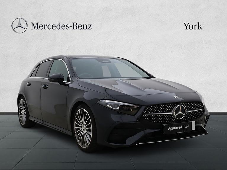 Used 2024 MERCEDES-BENZ A Class 1.3 A200h MHEV AMG Line (Premium Plus) Hatchback 5dr Petrol Hybrid 7G-DCT Euro 6 (s/s) (177 ps) Black at JCT600