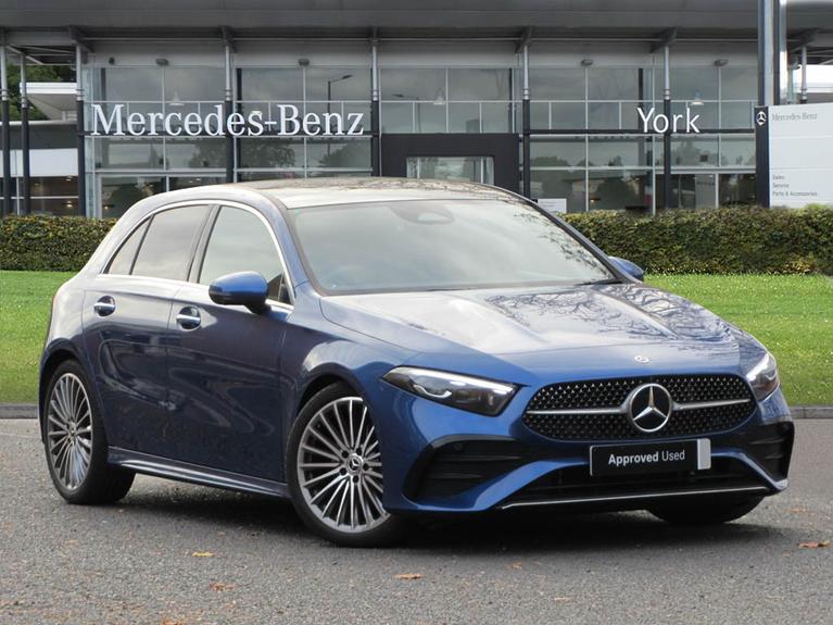 Used 2024 MERCEDES-BENZ A Class 1.3 A200h MHEV AMG Line (Premium Plus) Hatchback 5dr Petrol Hybrid 7G-DCT Euro 6 (s/s) (177 ps) Blue at JCT600